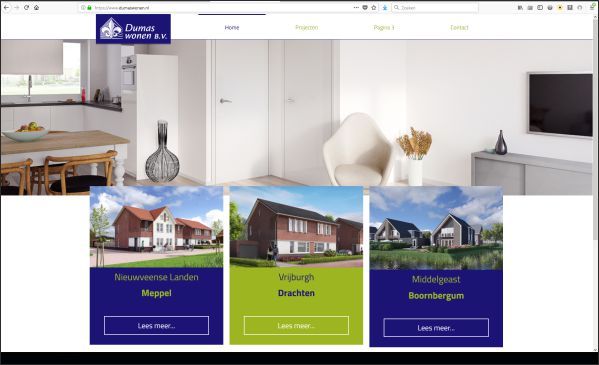 Webdesign voor Joomla website projectontwikkelaar