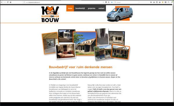 website voor Kuiper en Vos Bouw